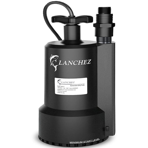 LANCHEZ sump pump with oil-filled motor for durable submersible use