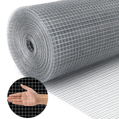 Land Guard 19-gauge hardware cloth in a 16x50 ft roll offers durable 1/2-inch mesh for poultry fencing.