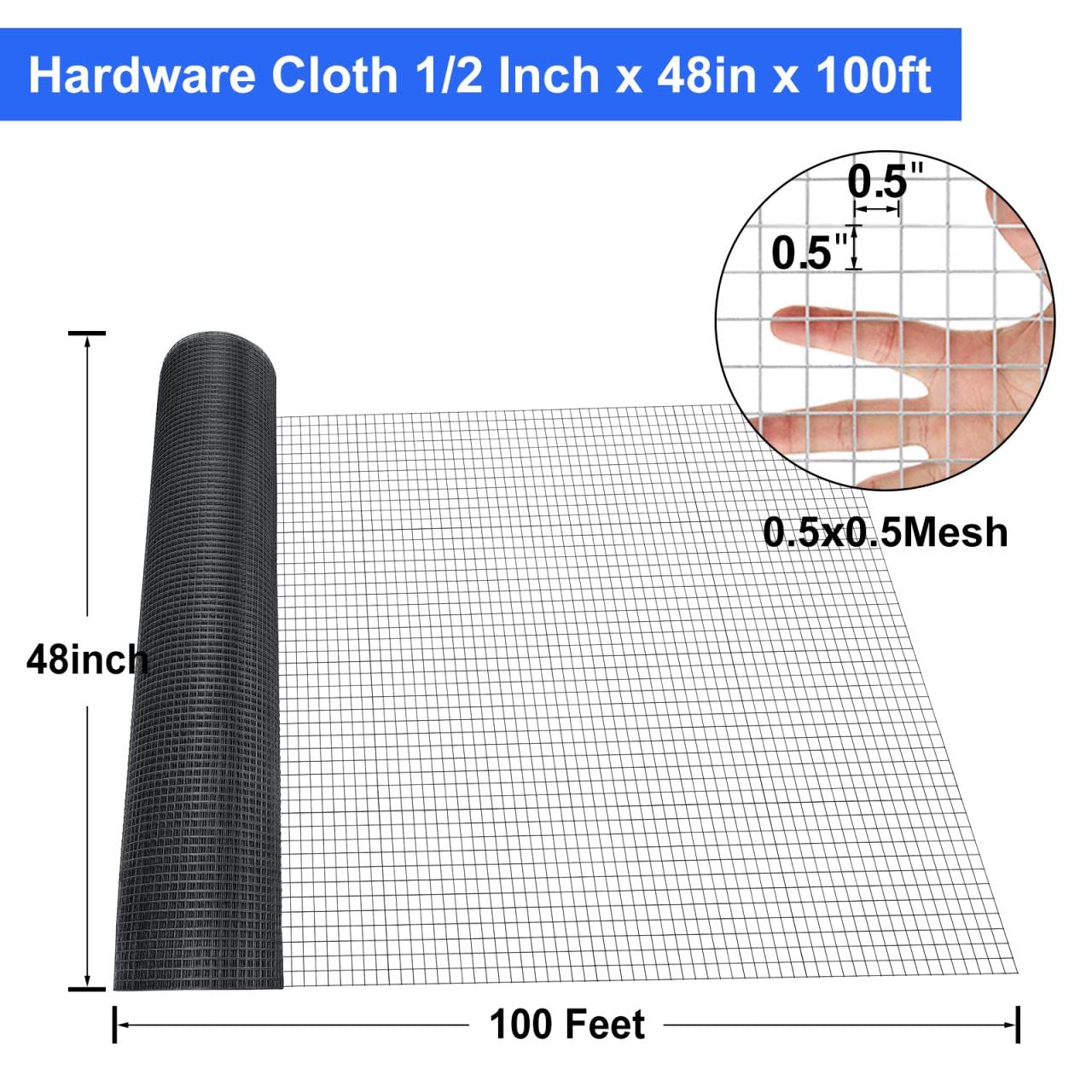 Close-up of Land Guard 19-gauge welded mesh for sturdy fencing.