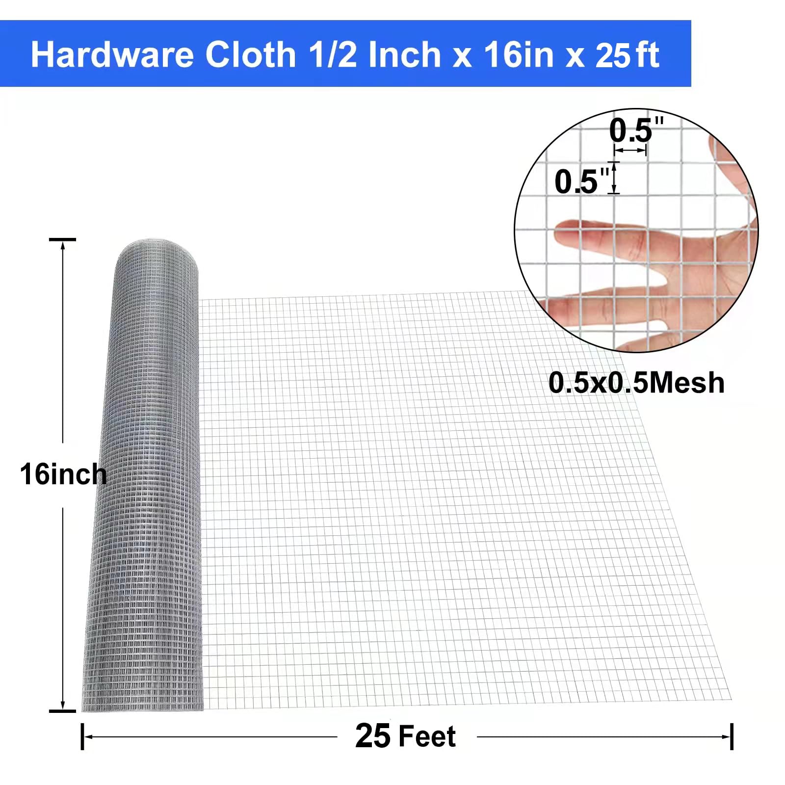 Land Guard chicken wire 1/2 inch mesh closeup showing sturdy poultry containment