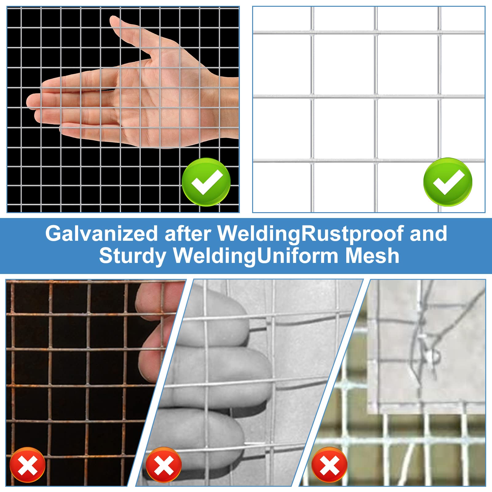 Land Guard galvanized welded mesh roll designed for outdoor use