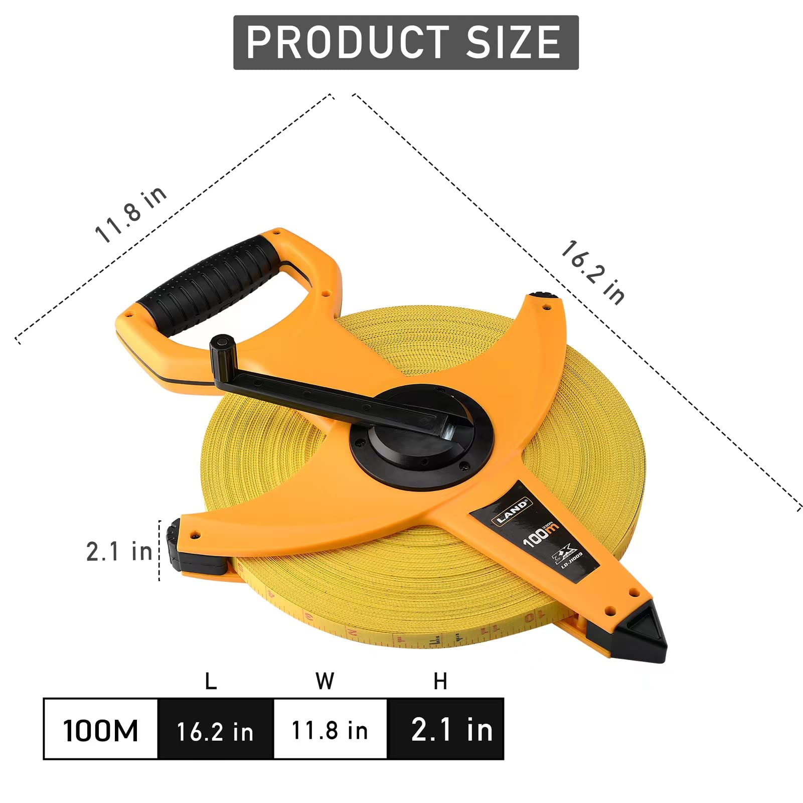 LAND dual-scale enables quick feet and metric readings on site.