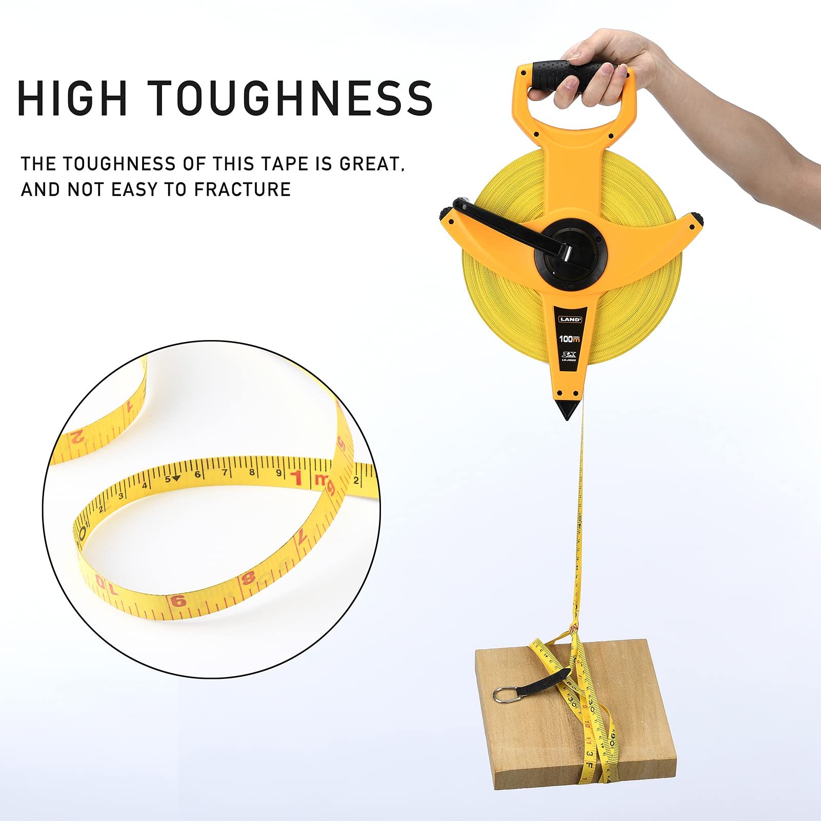 LAND open-reel design suited for surveying and construction tasks.