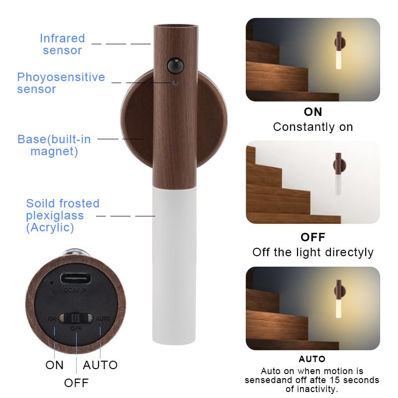 LANDGOO motion light suitable for hallways, stairs, and desks