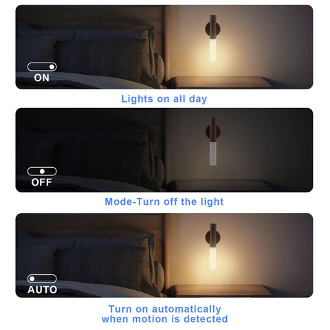 LANDGOO motion sensor light detachable magnet mount for damage-free wall installation