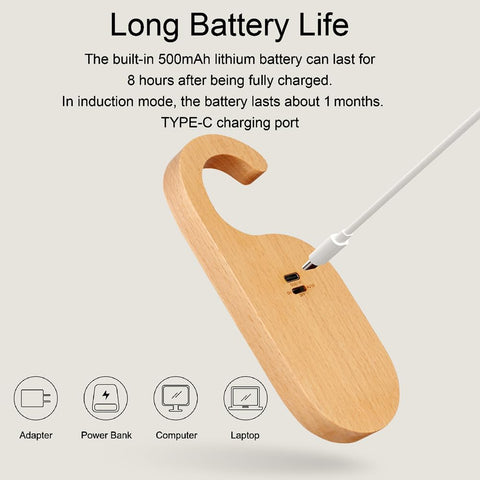 LANDGOO natural wooden light with unique grain and handmade charm