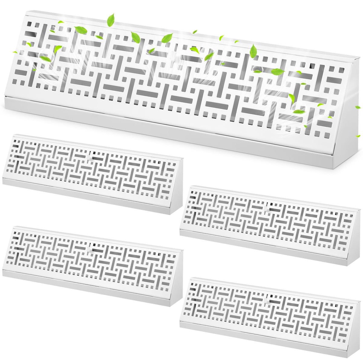 Landhoow 18in baseboard vent cover in steel, built for durable, steady airflow.
