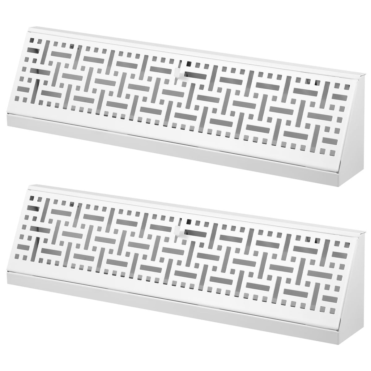 Landhoow baseboard diffuser 18-inch white front view enhances air diffusion in modern rooms.