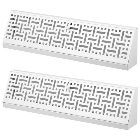 Landhoow baseboard diffuser 18-inch white front view enhances air diffusion in modern rooms.