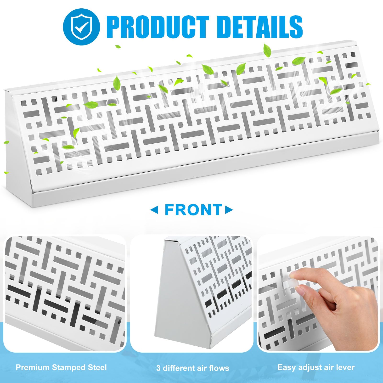 Landhoow wicker-style baseboard diffuser highlights design while maintaining efficient air distribution.