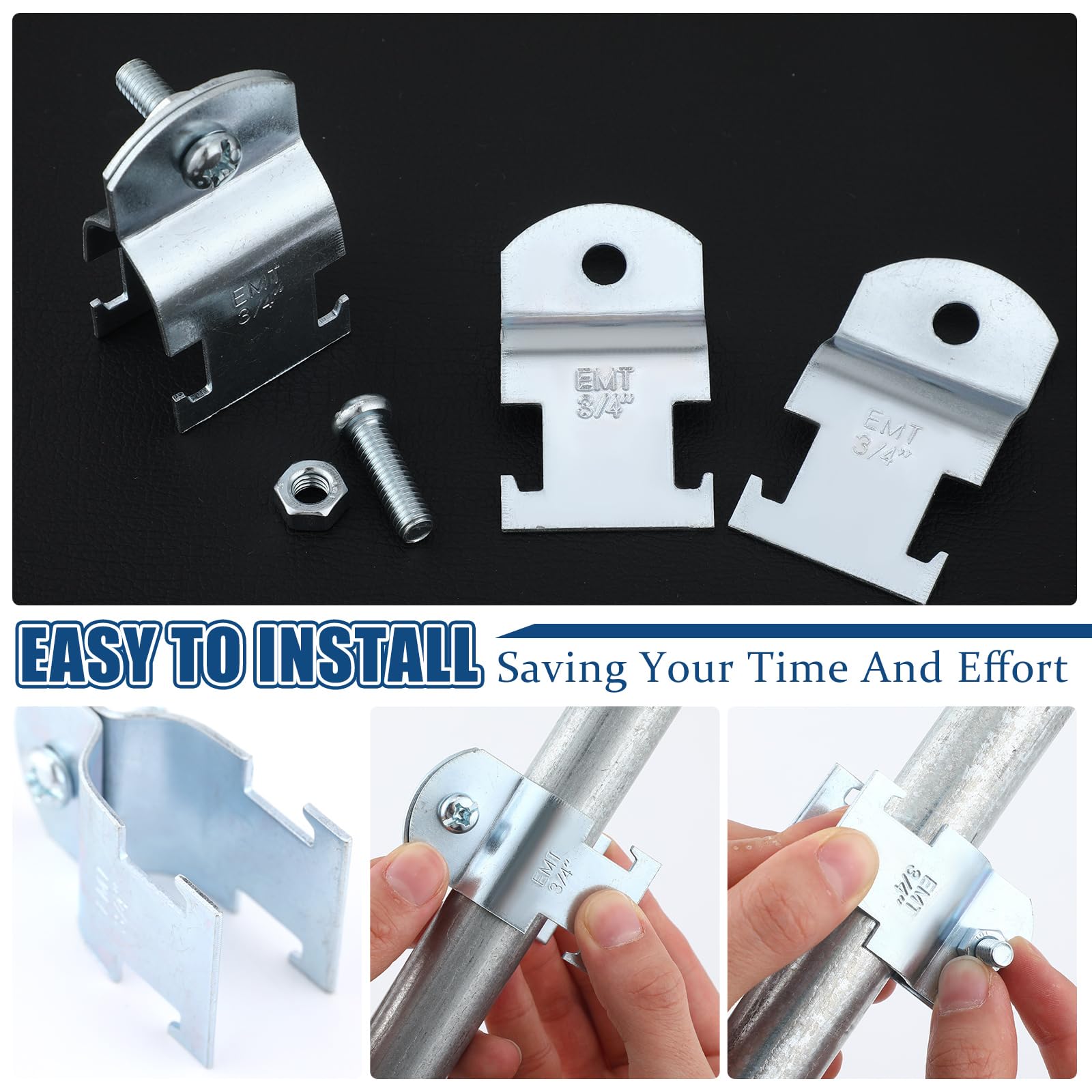Landhoow electro galvanized clamps resist corrosion in challenging sites.