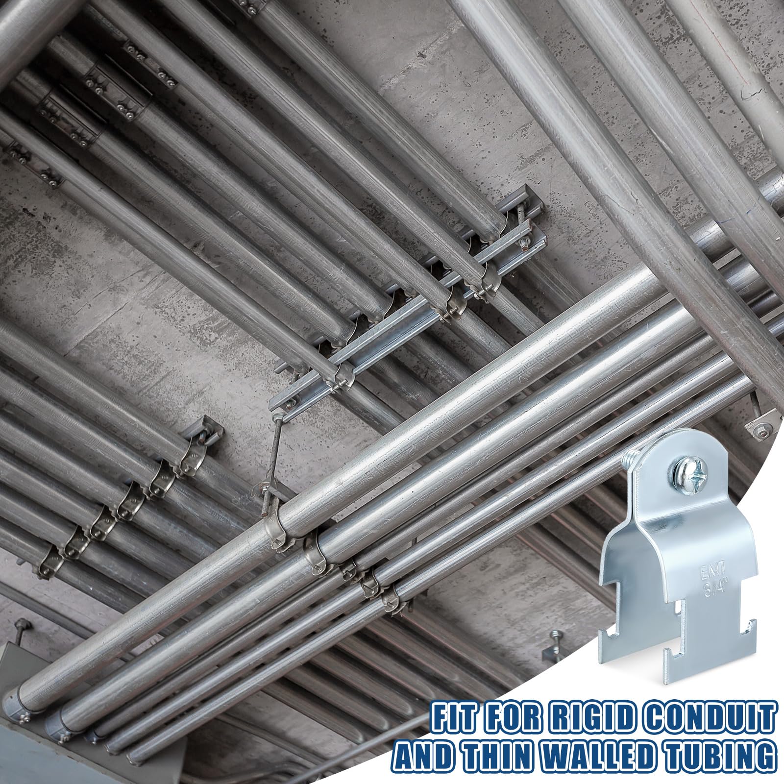 Landhoow 50-piece galvanized clamp pack supports large-scale layouts.