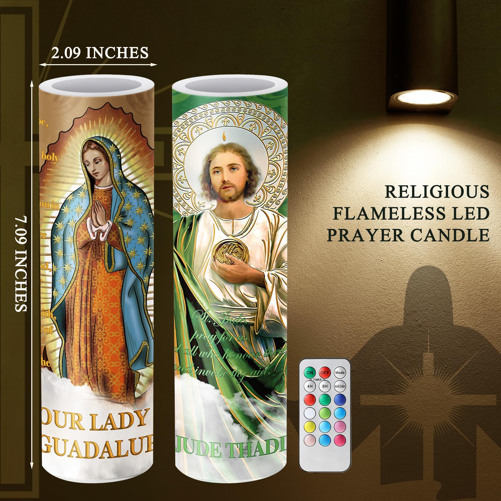 Landhoow remote control for flameless candle enables easy brightness adjustment