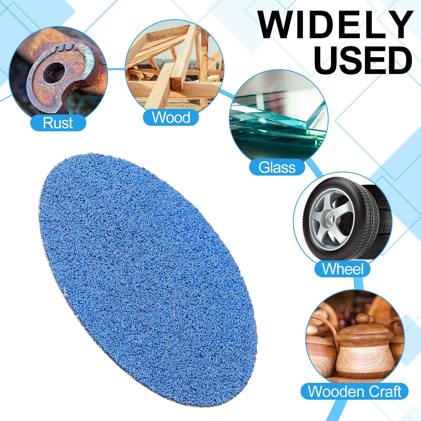 Landical 150-pack packaging with 36/60/80 grit assortment
