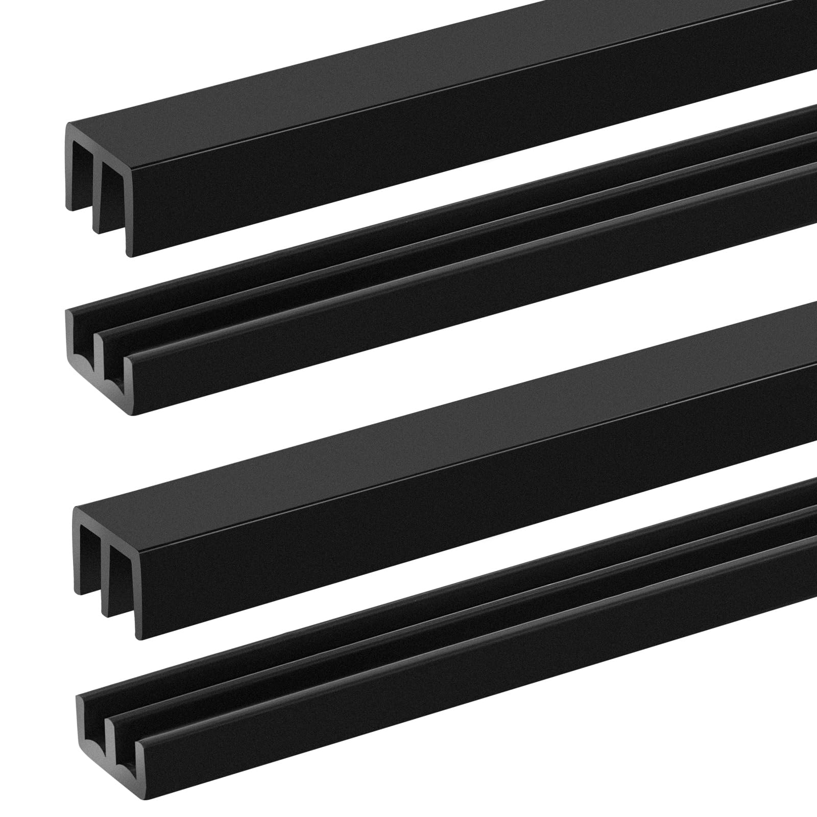 Landical 2-sets sliding door track upper trough for smooth top-rail operation