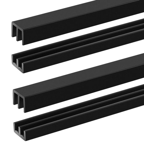 Landical 2-sets sliding door track upper trough for smooth top-rail operation
