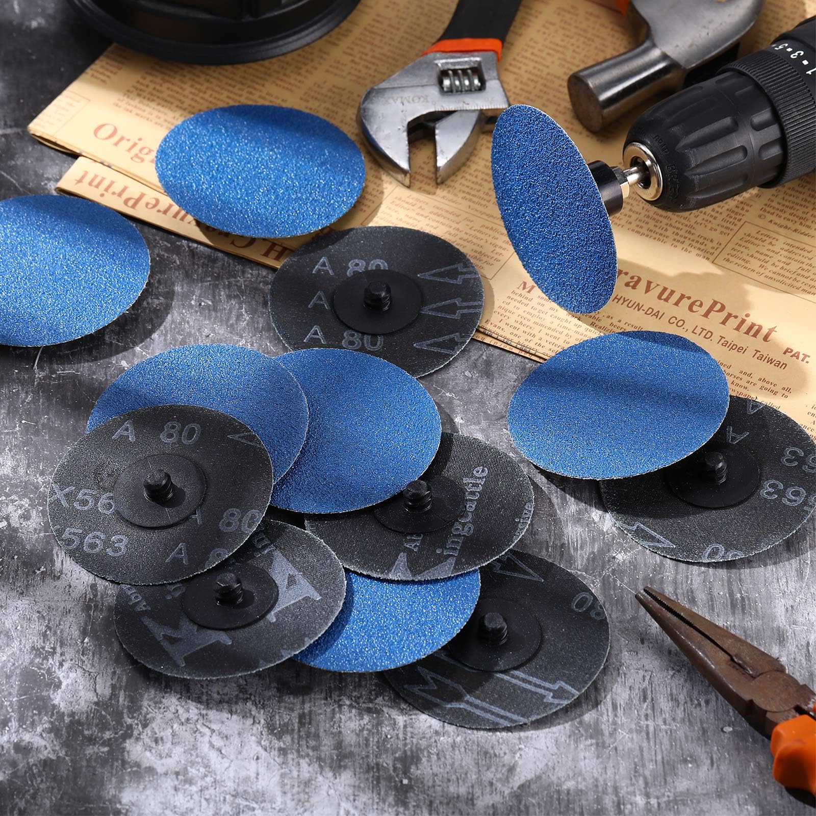 Landical 3-inch sanding disc 80 grit for fine finishing