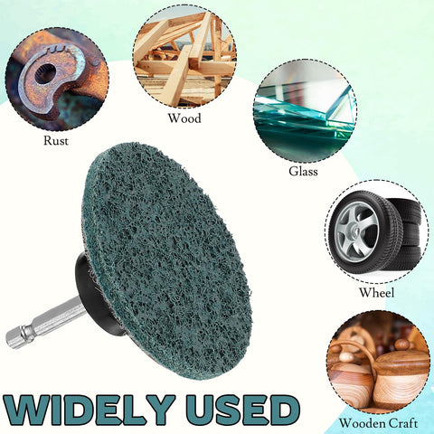 Landical 3-inch discs polishing irregular surfaces on metals and plastics.