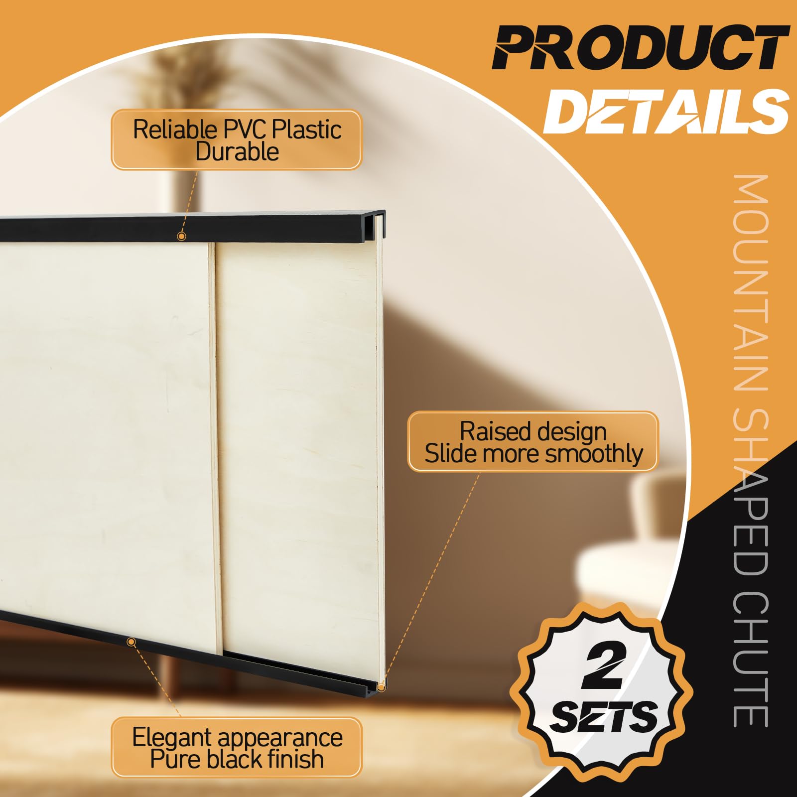 Landical PVC cabinet track offers durable, quiet sliding for panels