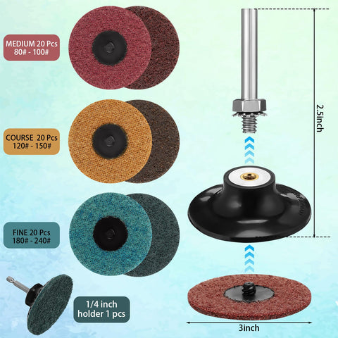 Landical quarter-inch holder compatible disc enables quick tool changes.
