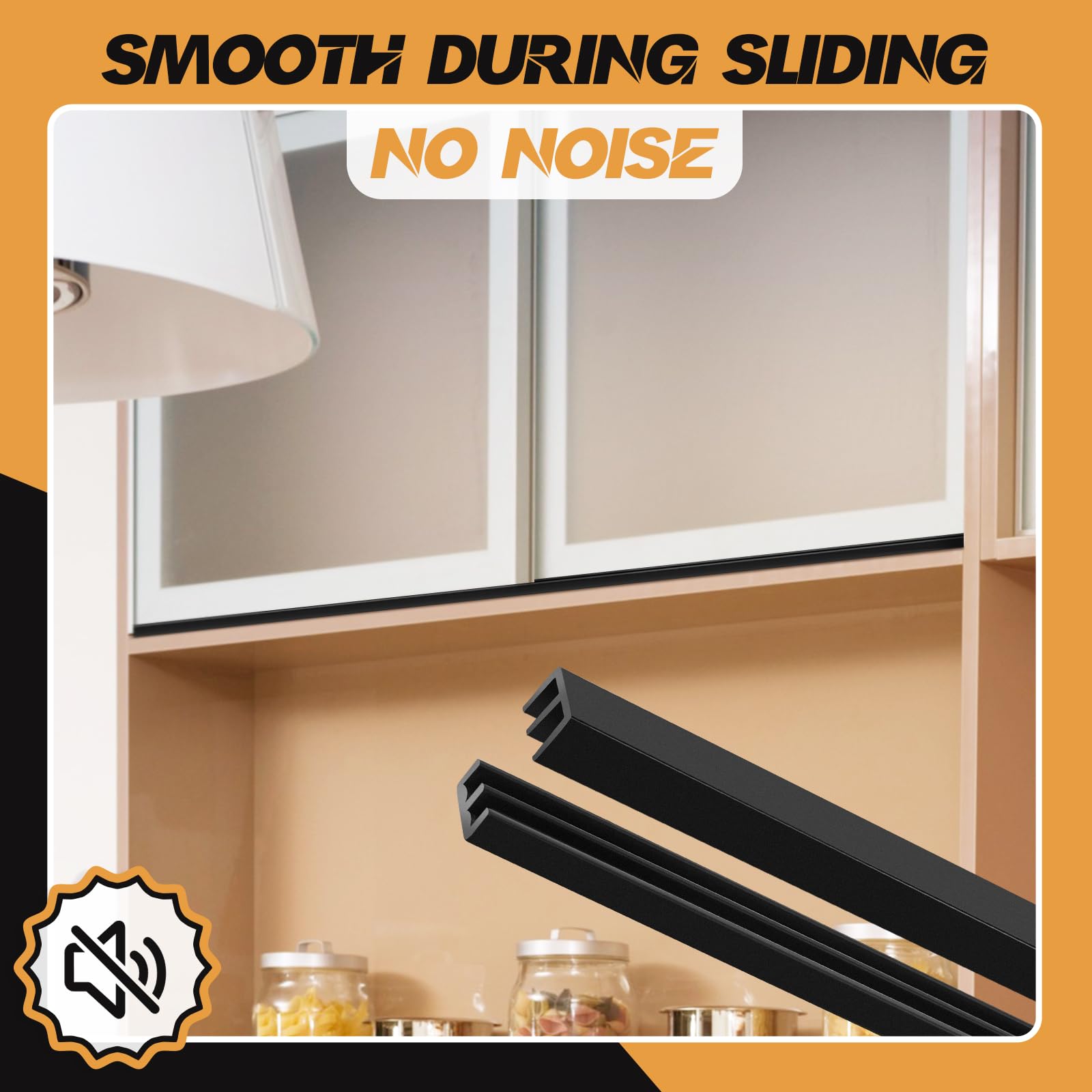 Landical sliding door track cut-to-fit design lets you tailor length