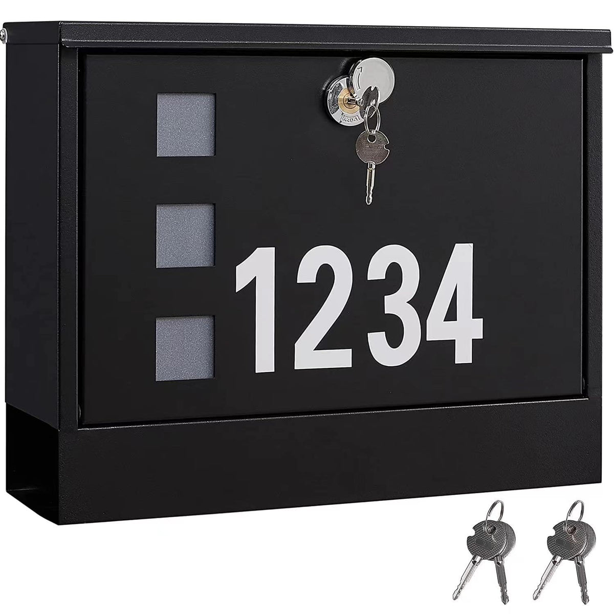 LAND·VOI locking mailbox wall-mounted for secure outdoor mail storage.