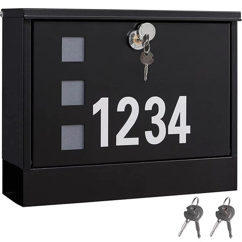LAND·VOI locking mailbox wall-mounted for secure outdoor mail storage.