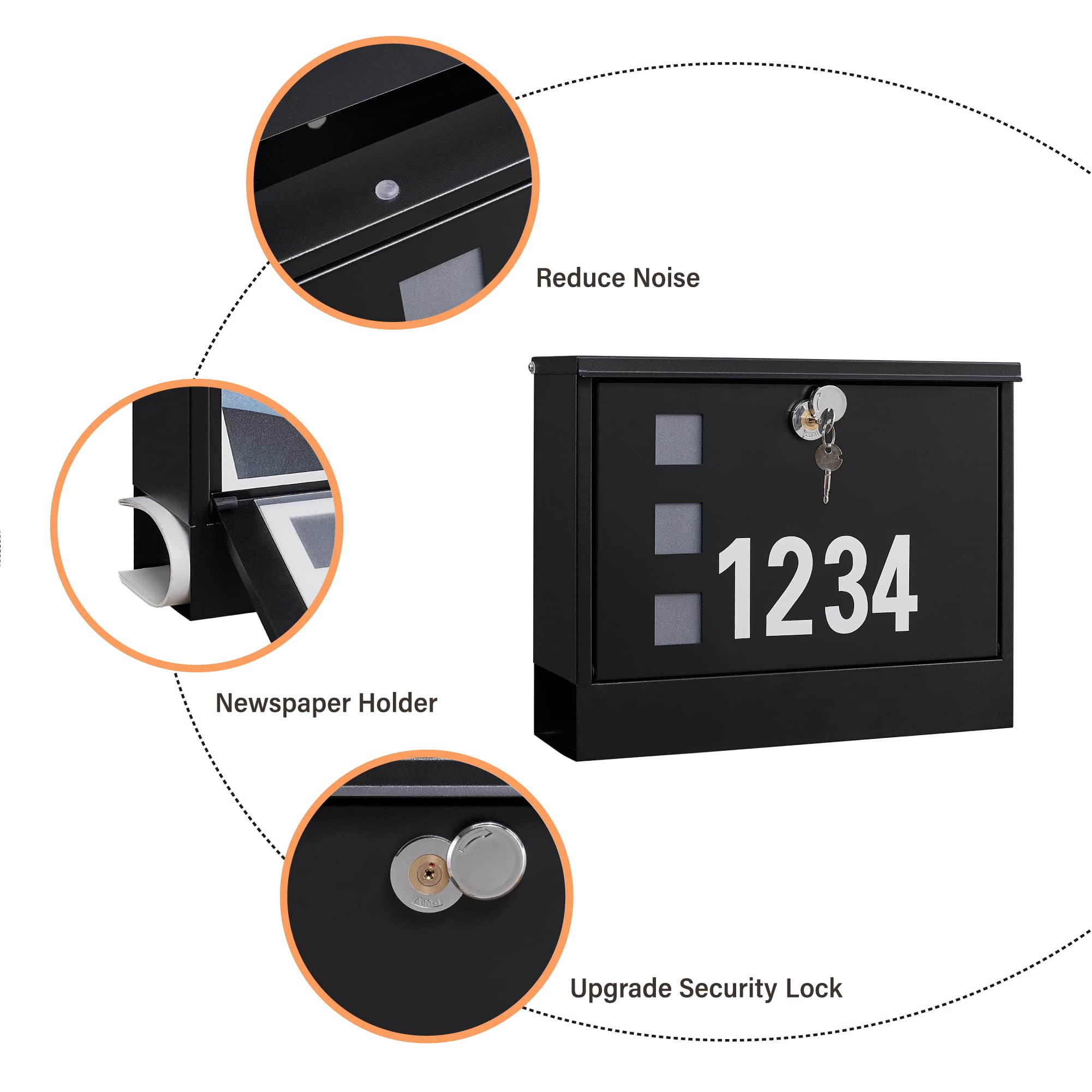 LAND·VOI three-number-sticker set enhances easy mail routing.