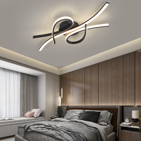 LANGLITIAODENG matte-black finish adds contemporary elegance to ceilings