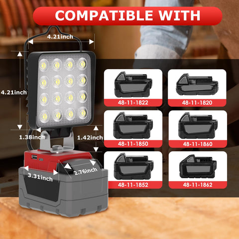LANKA 180° adjustable flood light suitable for workshop, camping, or emergencies.