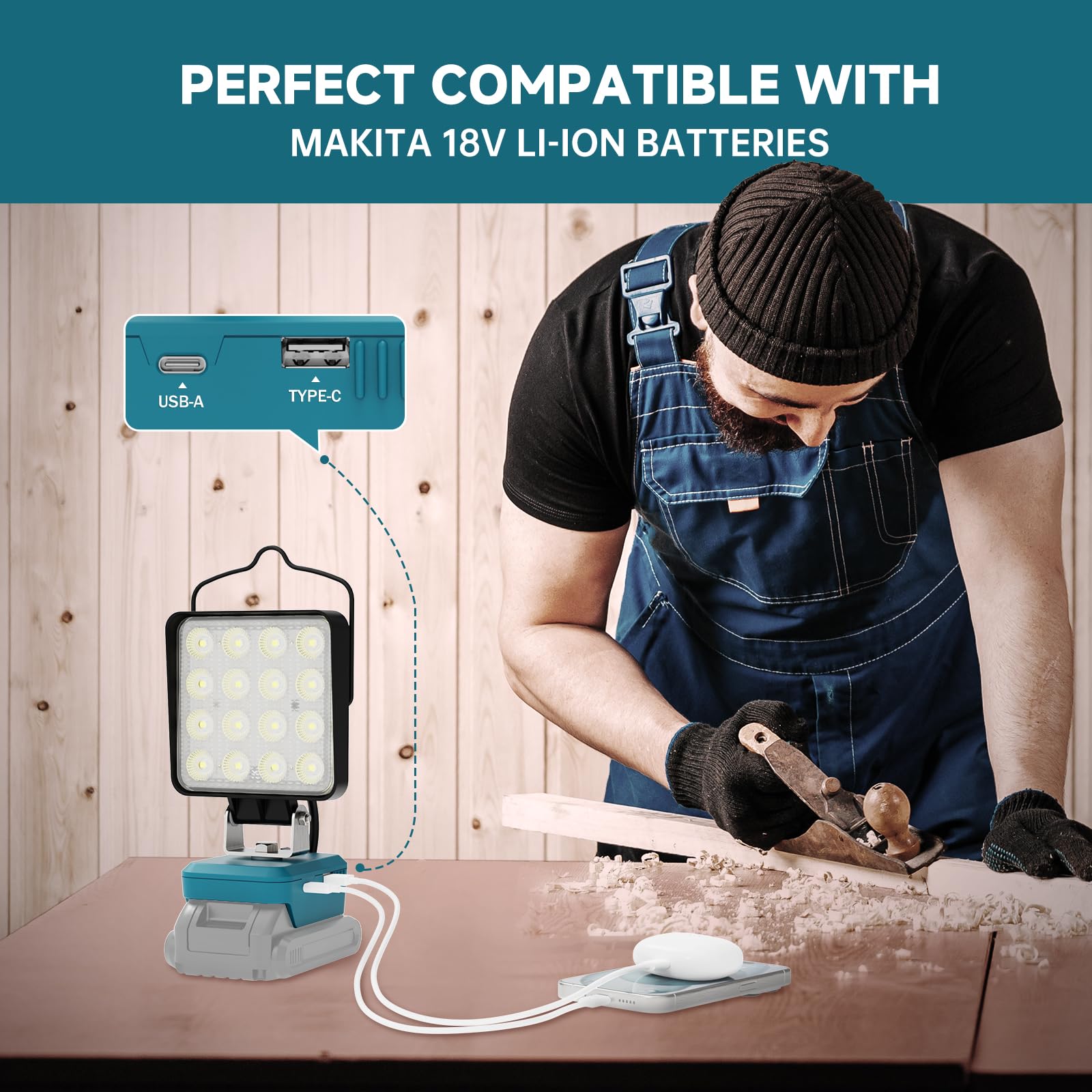 LANKA LED work light with dual brightness for precise visibility.