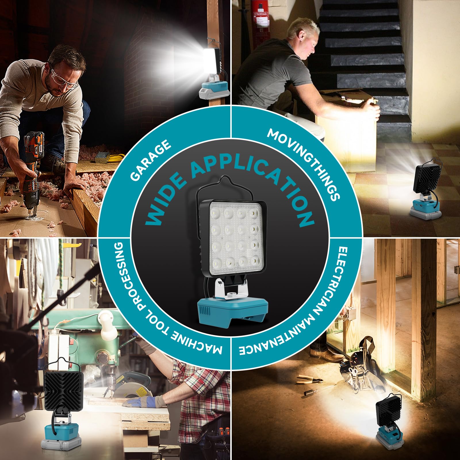 LANKA LED work light suited for camping and outdoor use.
