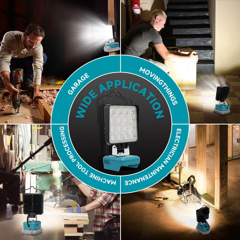 LANKA LED work light suited for camping and outdoor use.
