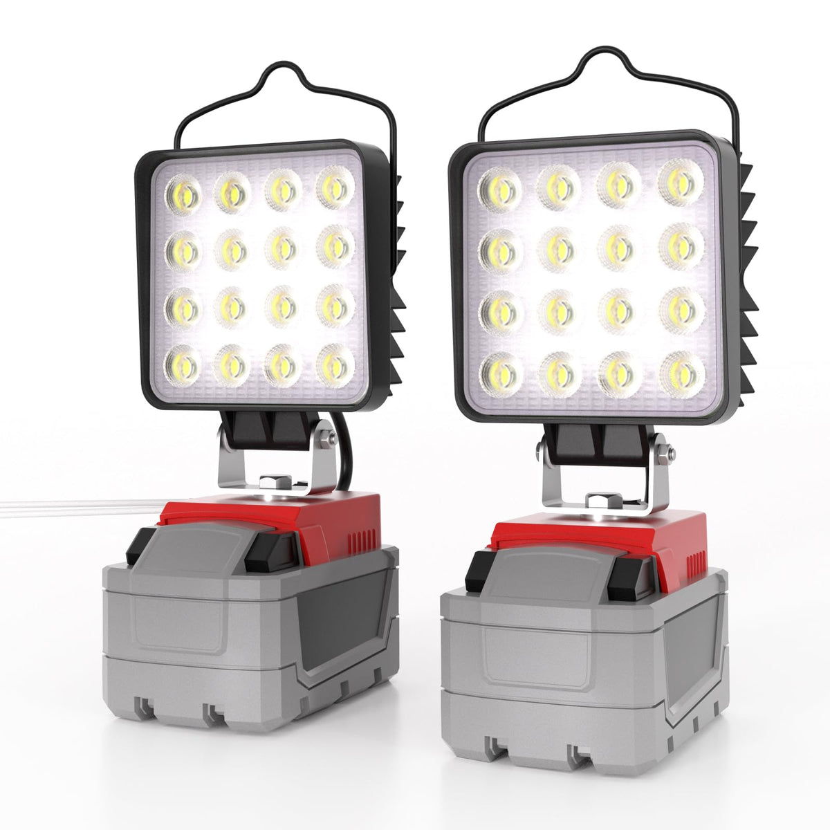 LANKA M18 work light front view for wide, clear job-site illumination.