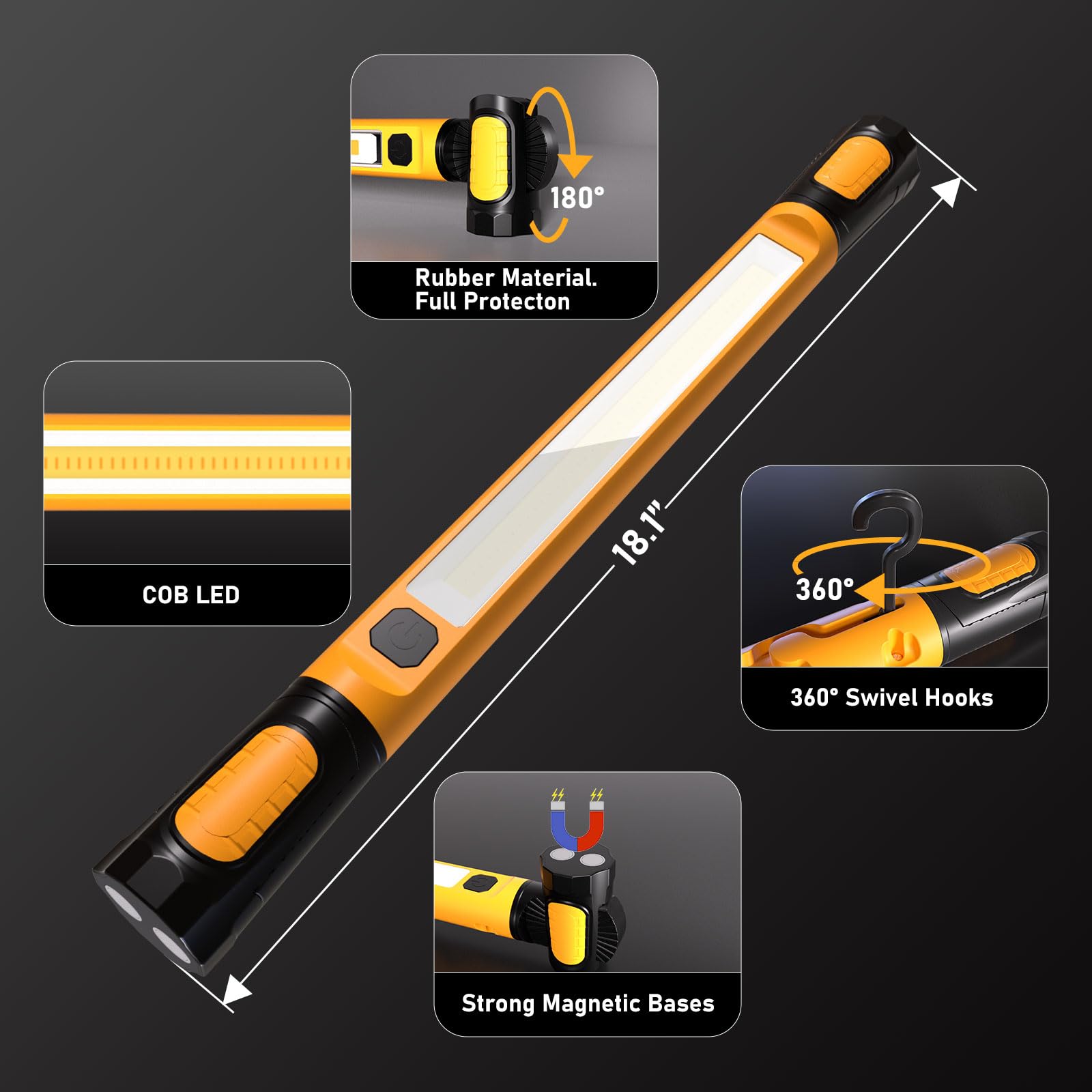 LANKA compact handheld light ready for underhood or bench work.
