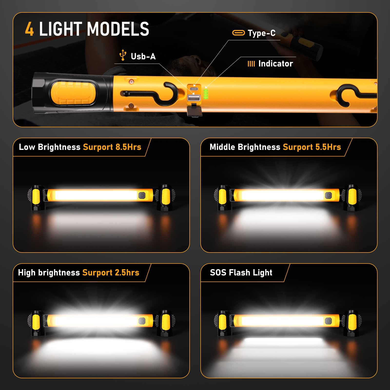 LANKA LED 3200lm beam delivers wide visibility in tight spaces.