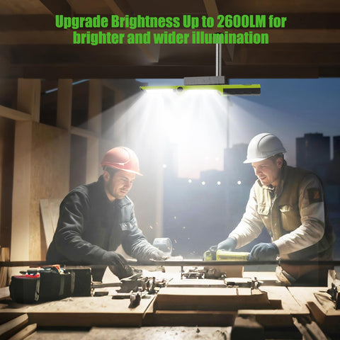 LANKA 2600LM rotatable magnetic work light for hands-free positioning.