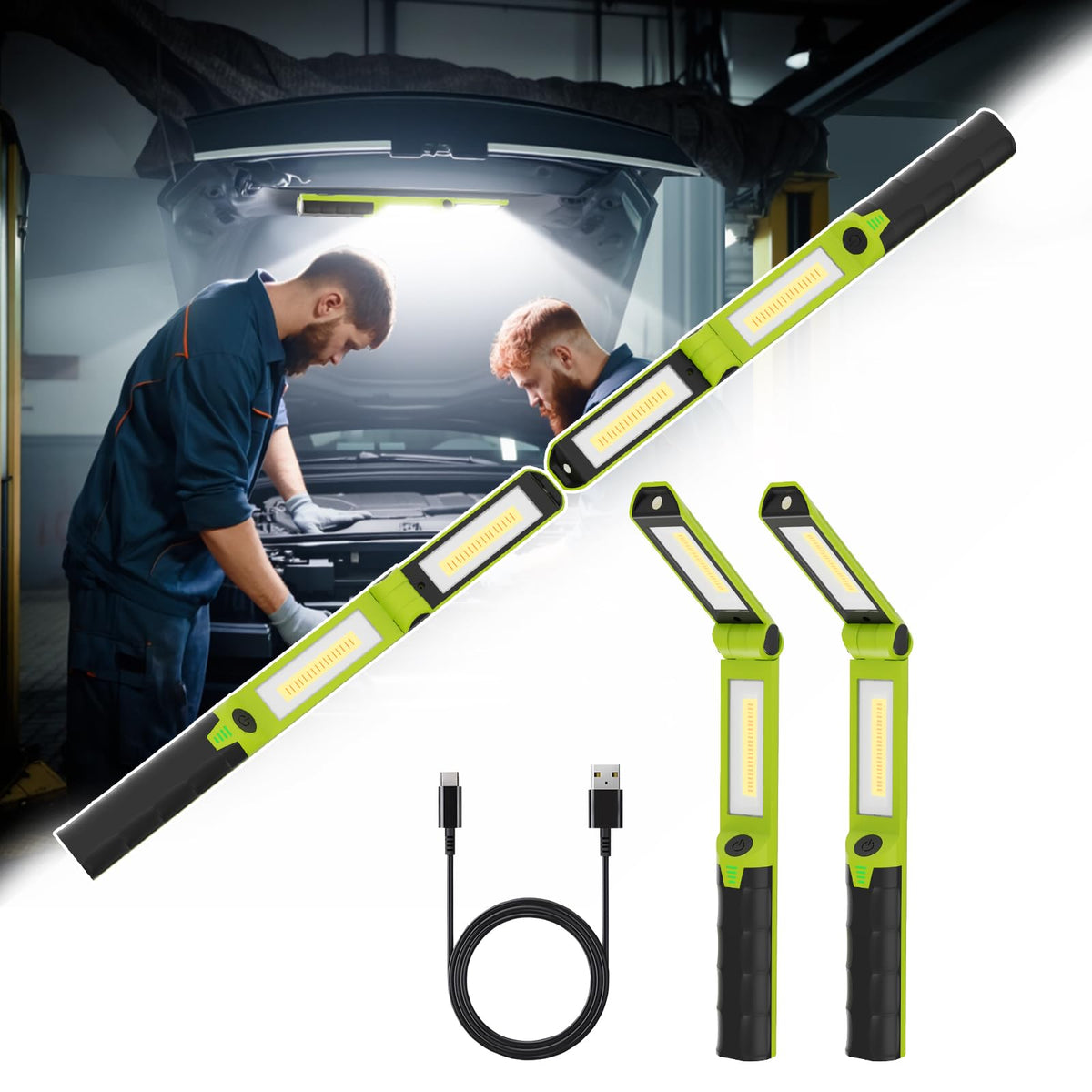 LANKA magnetic 2600LM work light underhood illumination for engine bay visibility.