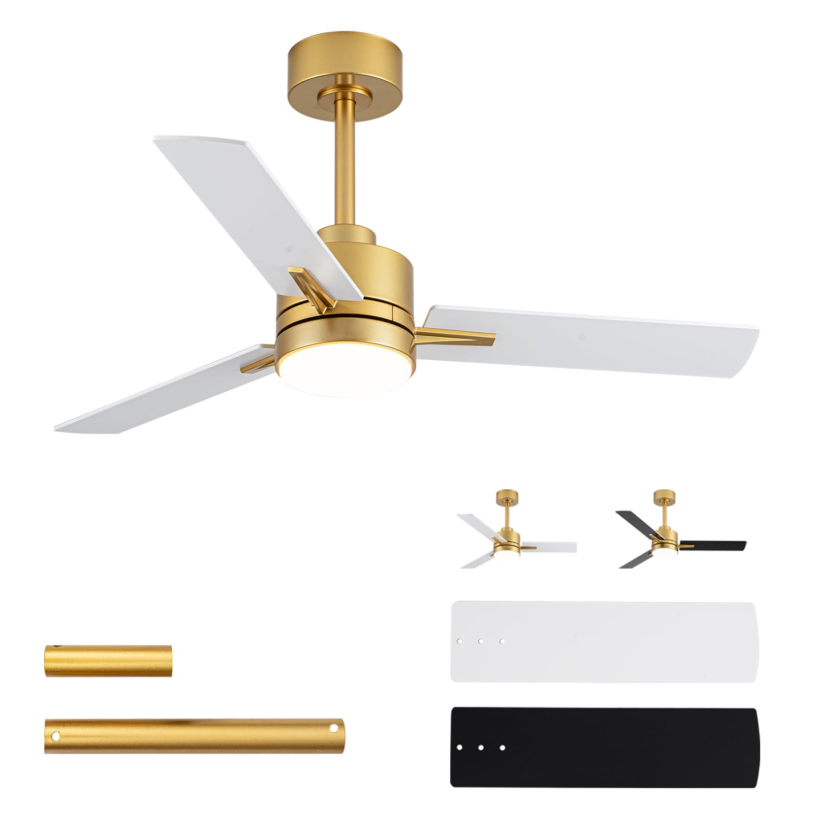 LANMEL 42in ceiling fan with lights for living rooms provides cooling and ambient illumination.