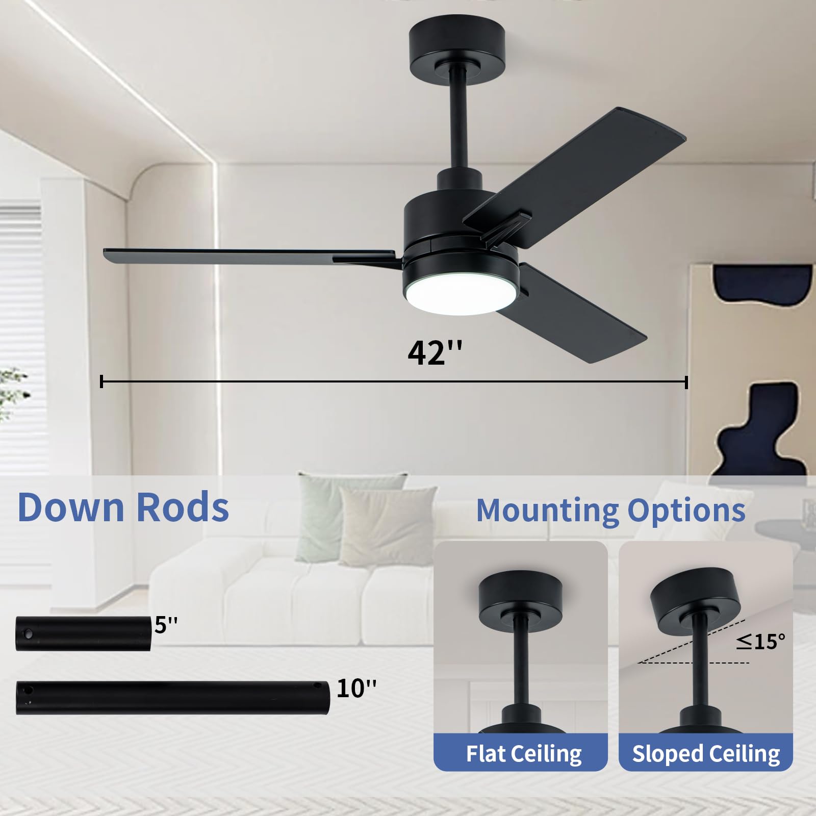 LANMEL bedroom and living room ambience with reliable comfort