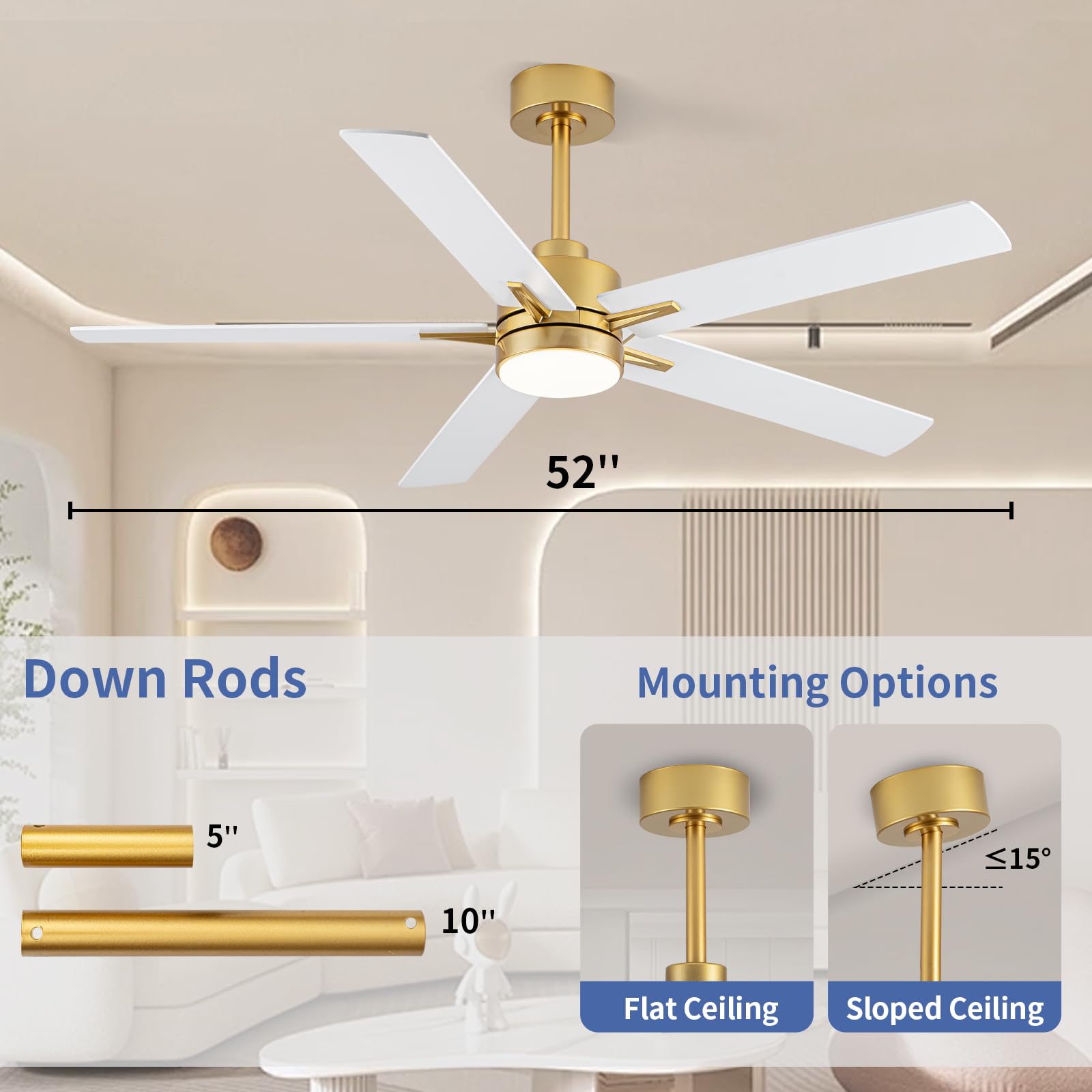 LANMEL indoor outdoor ceiling fan suited for multiple spaces
