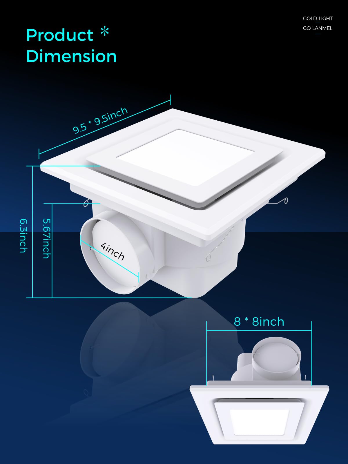 LANMEL quiet-bath-fan-in-use operates with minimal noise