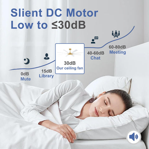 LANMEL quiet DC motor ceiling fan for serene spaces