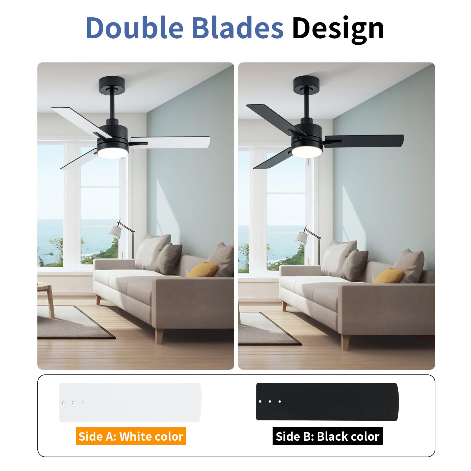 LANMEL remote-control ceiling fan with DC motor