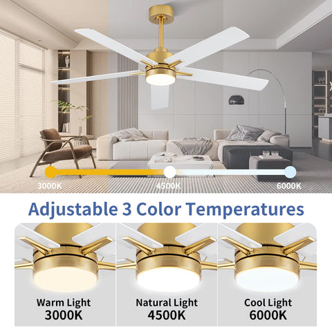 LANMEL remote-controlled ceiling fan with six speeds for customizable comfort
