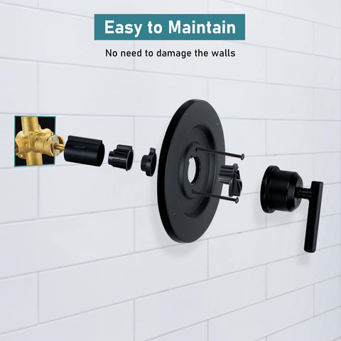Lanmun 304 stainless steel showerhead with silicone nozzle resists mineral buildup.