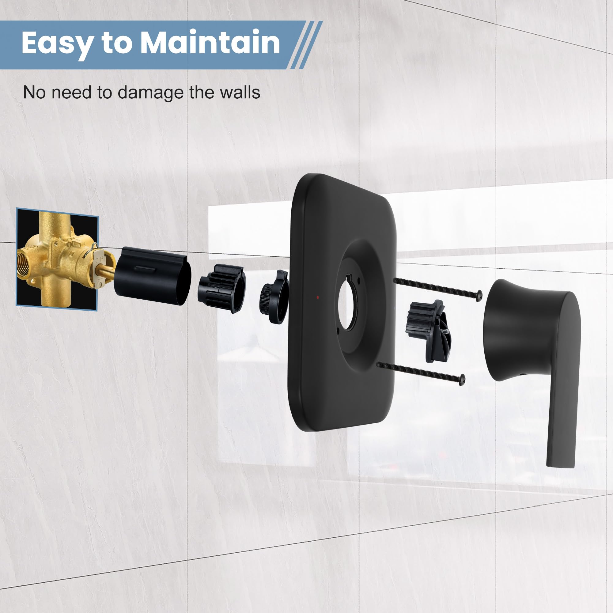 Lanmun Genta silicone nozzle design aids easy cleaning of mineral deposits.
