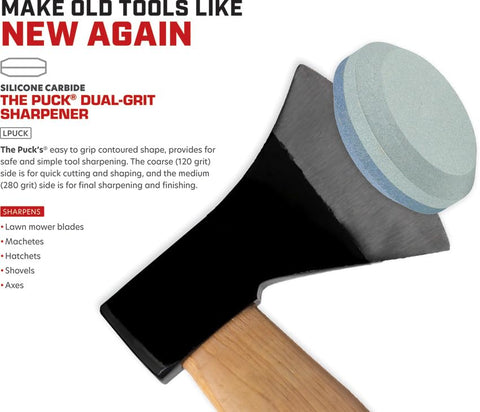 Lansky Puck field use enables portable sharpening of knives and tools.