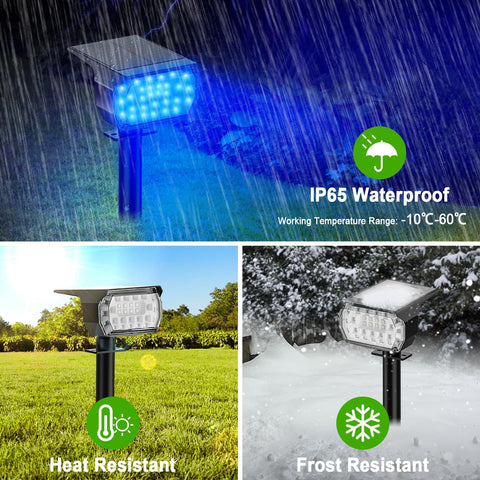 LANSOW garden pathway illuminated by color-changing LEDs