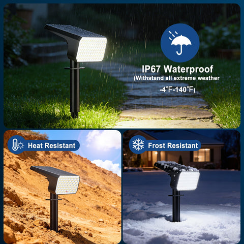 LANSOW ip67 outdoor light highlights durable, weatherproof performance in rain or snow.